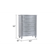 Mystic Modern Style LED King 5PC Bedroom Set in Silver