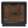 Houston Traditional Style 2-Drawer Nightstand Made with wood in Walnut