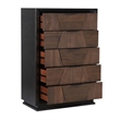 Houston King 5PC Bedroom Set Made With Wood in Walnut