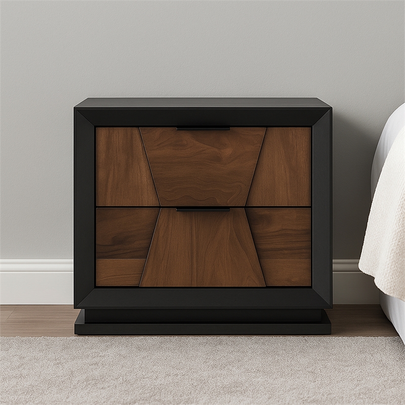 Houston Queen 4PC Bedroom Set Made With Wood in Walnut