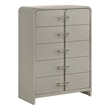 Aria Modern style 5-Drawer Chest Made With wood in Beige Color