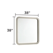 Aria Modern style Mirror Made With wood in Biege