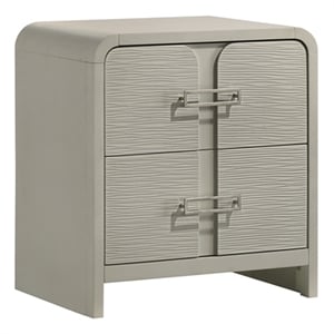 Aria Modern style 2-Drawer Nightstand Made With wood in Biege