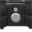Sectional with 1 Console and Reading Light made with Faux Leather- Black