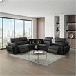 Modern Sectional with 1 Console and Built -In Fridge-Black