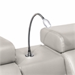 Modern Sectional with 1 Console and Reading Light-Gray