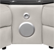 Modern Sectional with 2 Consoles with Reading Light and Fridge-Gray