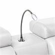 Sectional with 2 Consoles with Reading Light and Fridge-White