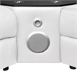 Sectional with 2 Consoles with Reading Light and Fridge-White