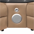 Modern Sectional with 1 Console and Reading Light-Caramel