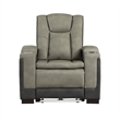 Bruno Power Recliner in Gray Faux Leather