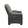 Bruno Power Recliner in Gray Faux Leather