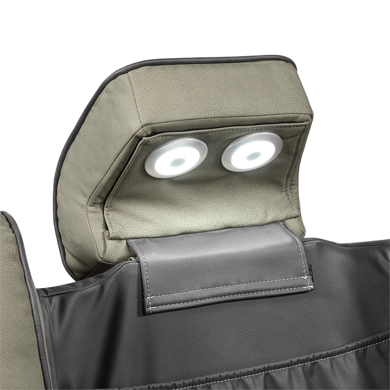 Bruno Power Reclining Sofa in Gray Faux Leather