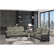 Bruno Power Reclining Sofa in Gray Faux Leather