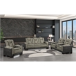 Bruno Power Reclining Sofa in Gray Faux Leather