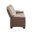 Bruno Power Reclining Sofa in Brown Faux Leather