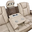 Bruno Power Reclining Sofa in Brown Faux Leather
