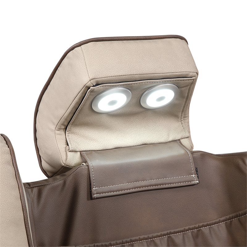 Bruno Power Reclining Sofa in Brown Faux Leather