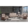 Bruno Power Reclining Sofa in Brown Faux Leather