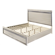Leonor Modern Style King 4Pc Wood LED Bedroom Set in Gray