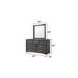 Colorado Modern Style King 4Pc Wood LED Bedroom Set in Charcoal