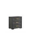 Colorado Modern Style King 4Pc Wood LED Bedroom Set in Charcoal