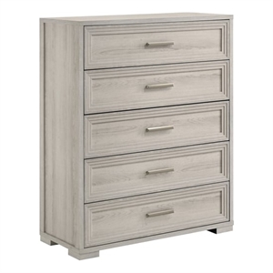 Colorado Modern Style Tall Wood Chest with Storage in Rustic Natural
