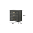 Colorado Modern Style Wood Nightstand with Storage in Charcoal