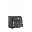 Colorado Modern Style Wood Nightstand with Storage in Charcoal