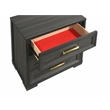 Colorado Modern Style Wood Nightstand with Storage in Charcoal