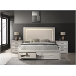 Colorado Modern Style Wood Nightstand with Storage in Rustic Natural