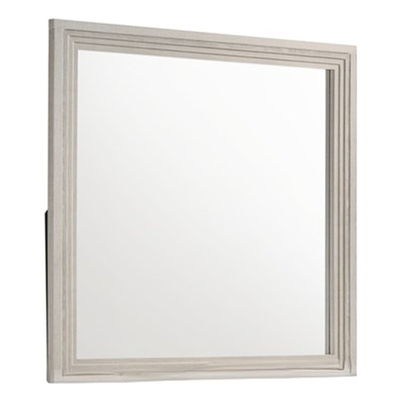 Colorado Modern Style Wood Bedroom Mirror in Rustic Natural