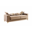Lisa 3Pc Sofa Loveseat and Chair Set in Copper Wood Frame