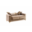 Lisa 3Pc Sofa Loveseat and Chair Set in Copper Wood Frame