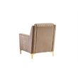 Lisa Modern Accent Chair in Copper with Birch Wood Frame