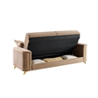 Lisa Modern Sofa in Copper with Birch Wood Frame