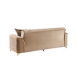 Lisa Modern Sofa in Copper with Birch Wood Frame