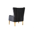 Lippa Modern Accent Chair with Gold Legs in Black