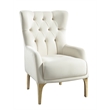 Lippa Modern Accent Chair with Gold Legs in White