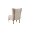 Lippa Modern Accent Chair with Gold Legs in Taupe
