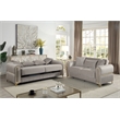 Ruby 2Pc Modern Upholstered Sofa and Loveseat Set in Taupe