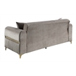 Ruby 2Pc Modern Upholstered Sofa and Loveseat Set in Taupe