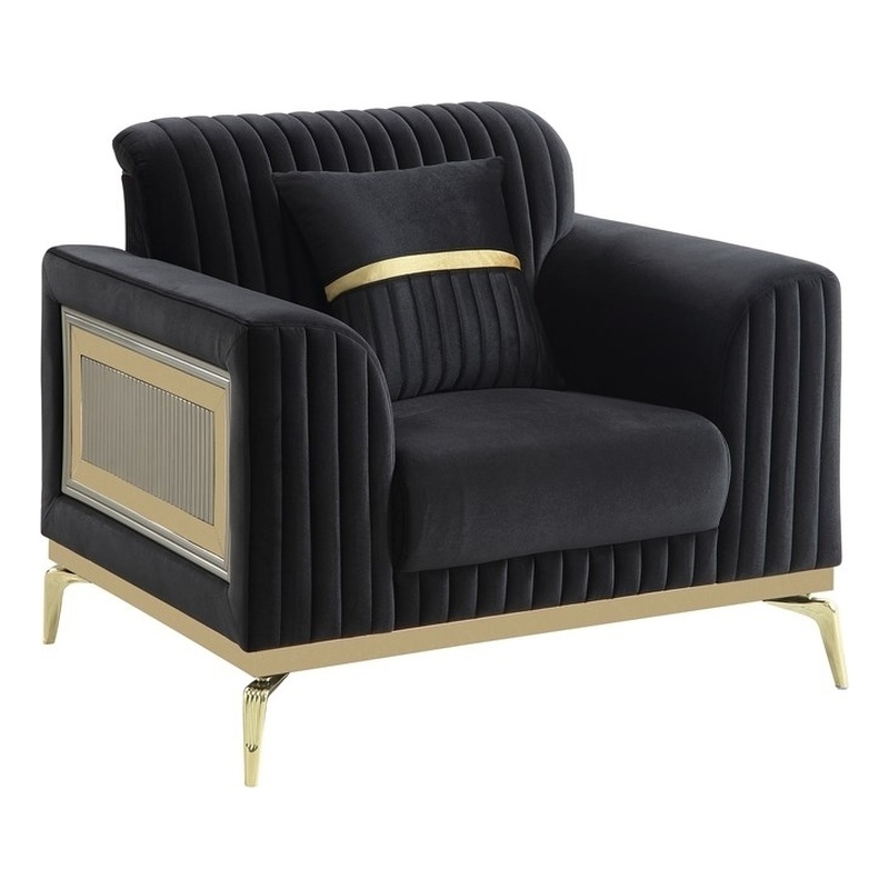 Antigua Contemporary Style Upholstery Chair in Black