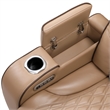 Fortuner Power Recliner Sectional in Caramel made with wood & Faux Leather