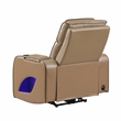 Fortuner Power Recliner in Caramel made with wood & Faux Leather