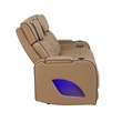 Fortuner Power Reclining Sofa in Caramel made with wood & Faux Leather