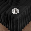 Puffy Modern Polyester Sectional with Woven Upholstery in Black