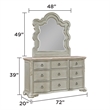 Bella Traditional Style King 5 PC Bedroom Set made with Wood in Champagne