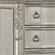 Bella Traditional Style 5-Drawer Chest with Marble in Champagne