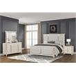 Cinderella Traditional Style 4 Pc Queen Bedroom Set with LED and Gold Accents